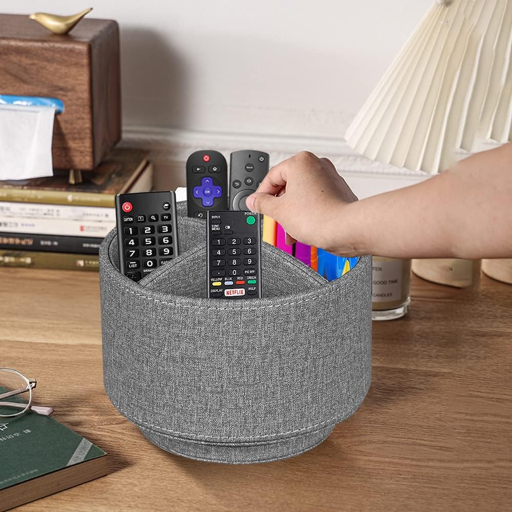 360 Swivel TV Remote Control Holder / Grey