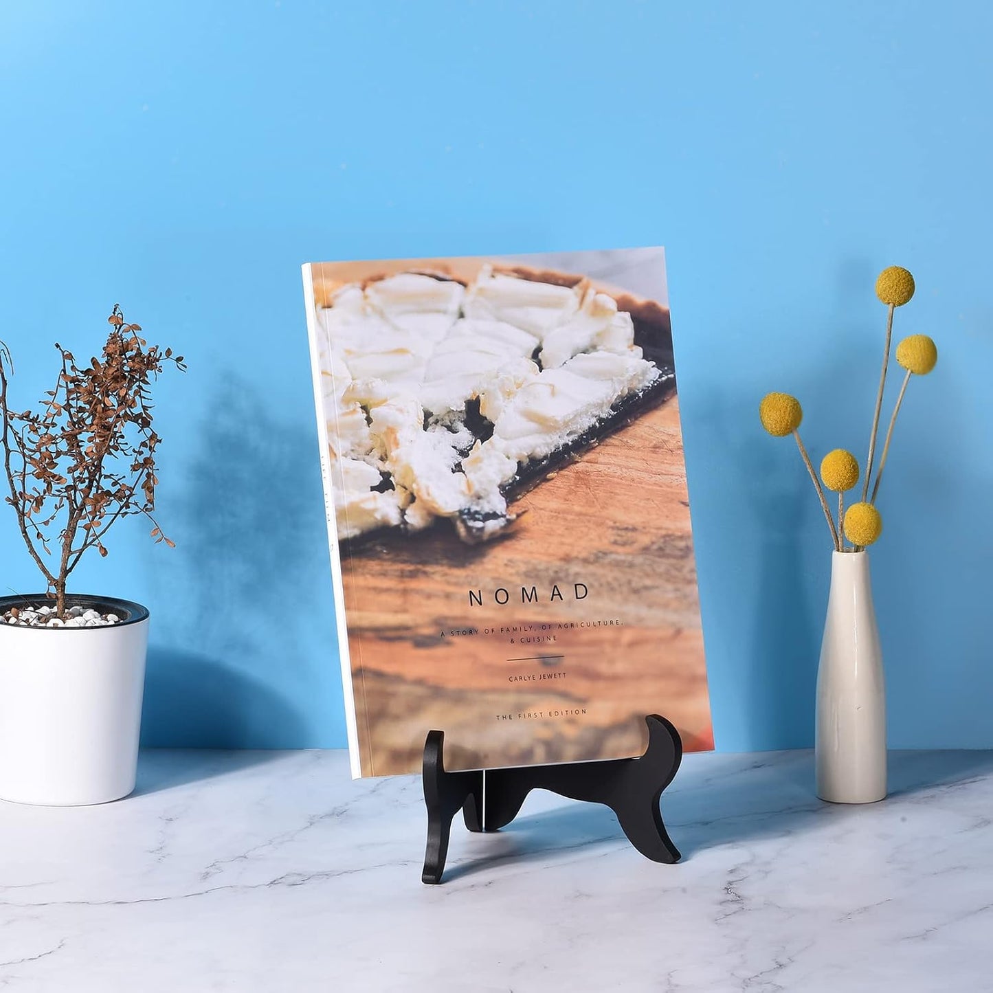 Wooden Folding Display Stand for Decorative Picture Frame / Brown / Set of 8