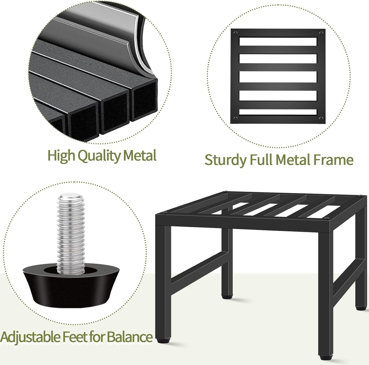 Plant Stand Indoor Outdoor, Heavy Duty Wrought Iron Pedestal Stands 2 Pack | Metal Plant Stand for Indoor Outdoor