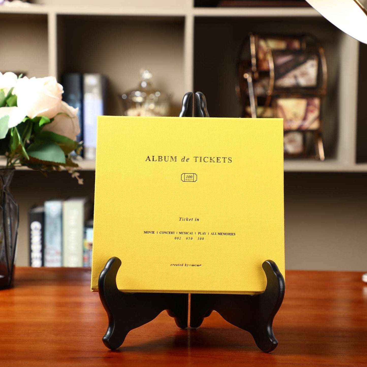 Tatuo 2 Packs Wooden Plate Stands for Display, Plate Holder Display Stand, Picture Frame Stand Easels, Tabletop Art
