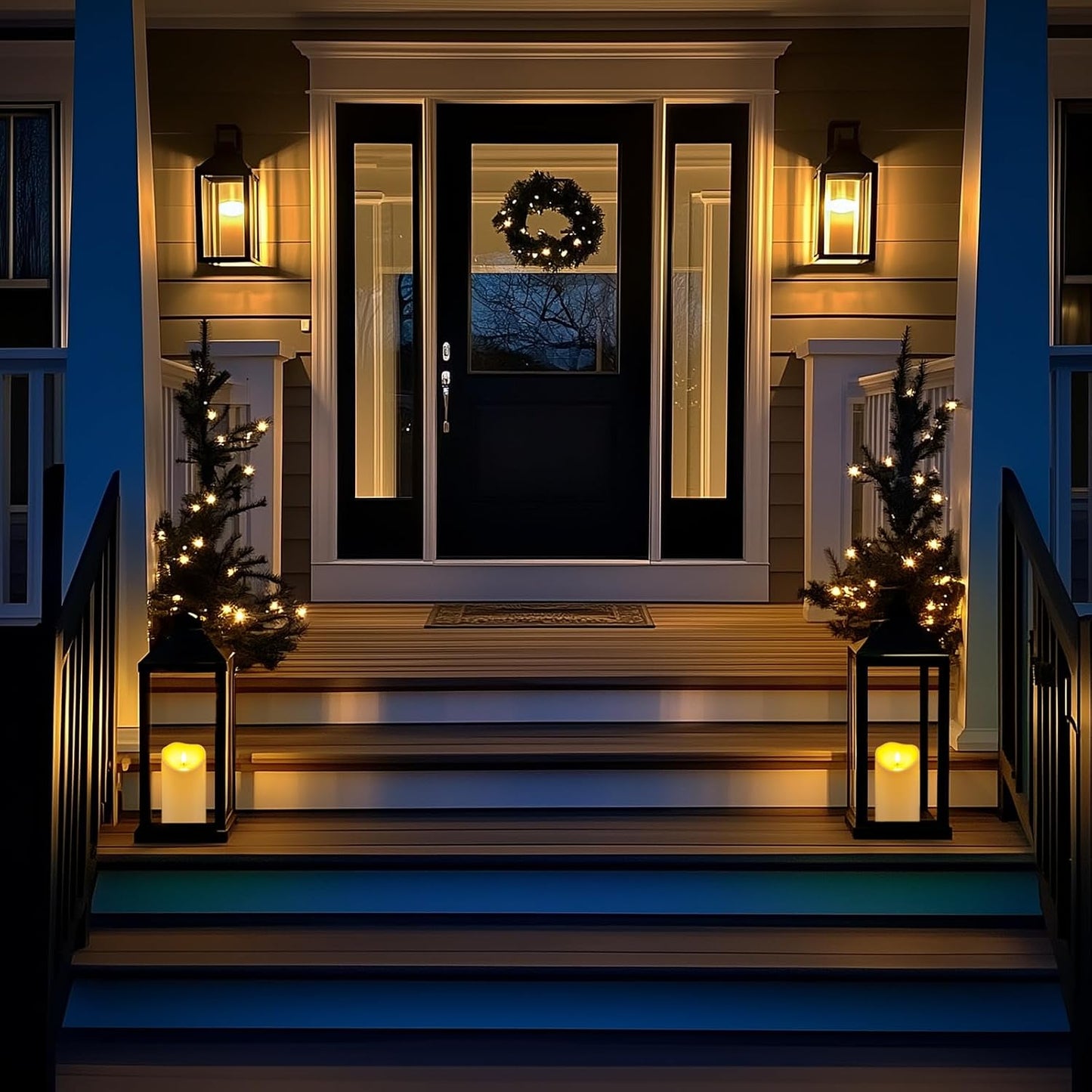 Homemory 4"x6" Outdoor Waterproof Flameless Candles with Timers and Remote Control, Battery Operated Candles, LED
