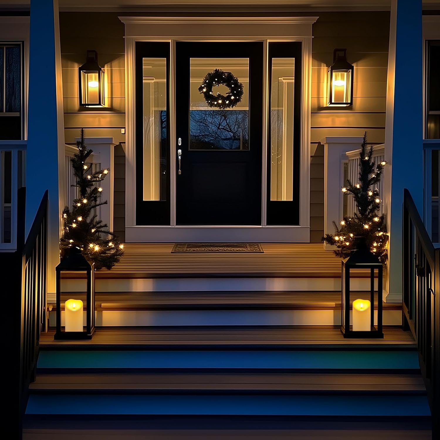 Homemory 4"x6" Outdoor Waterproof Flameless Candles with Timers and Remote Control, Battery Operated Candles, LED