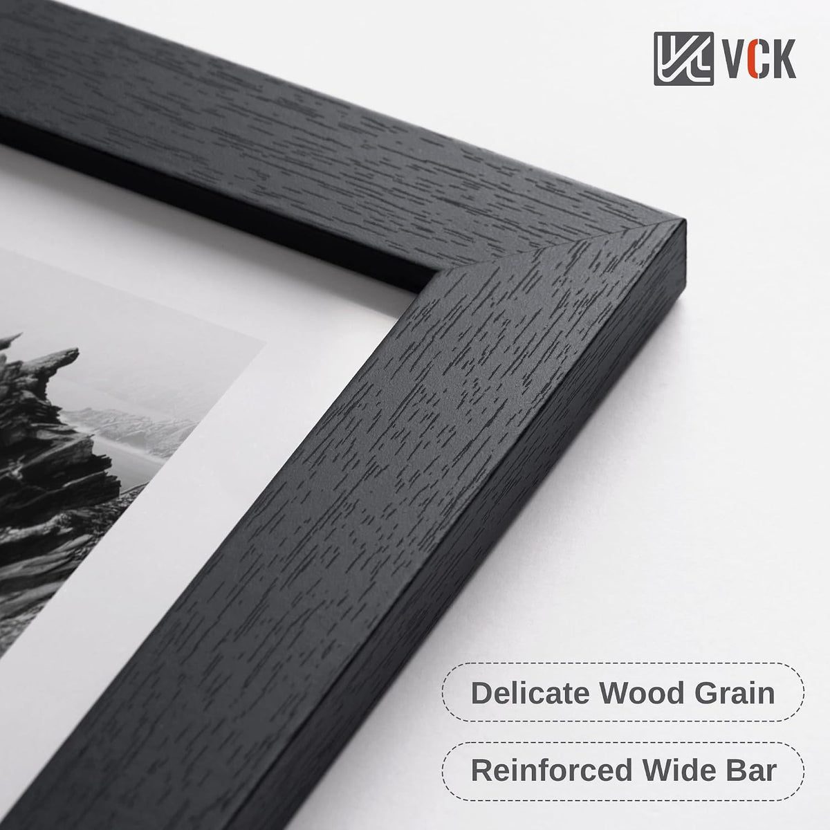 VCK 22.375x34 Poster Frame 3 Pack- Black Wood Poster Frames 22.375 x 34 inches with Wall Mounting Hanging