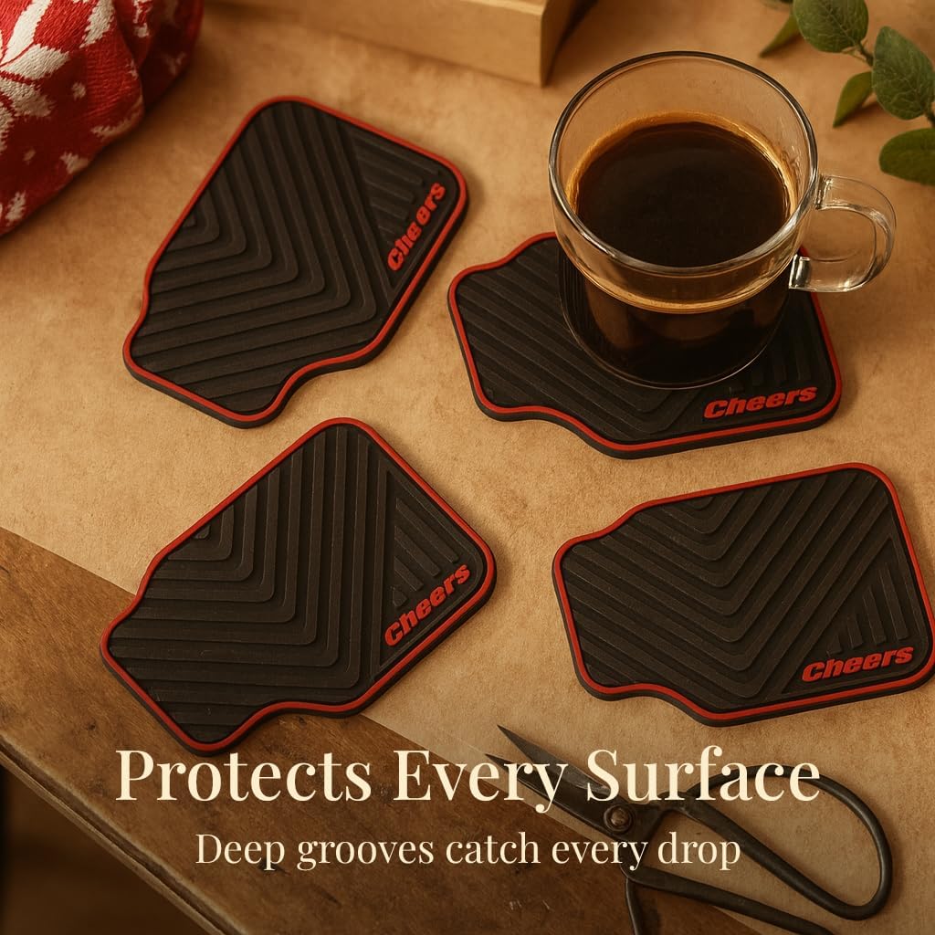 Silicone Drink Coasters / Funny Gag Novelty Car Enthusiasts Lovers Gifts for Men Him Ideas
