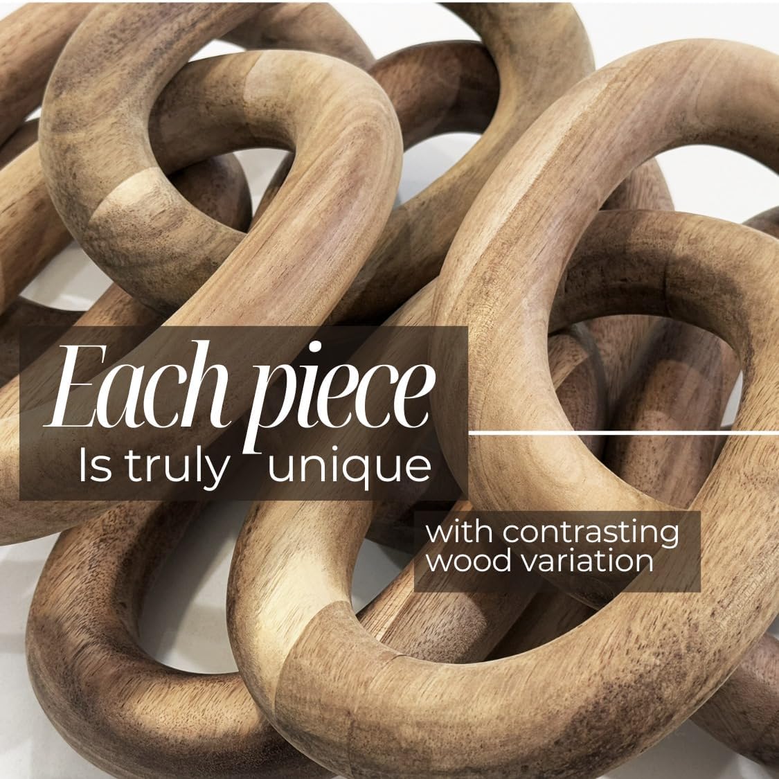 Wood Chain Link Decor / Natural