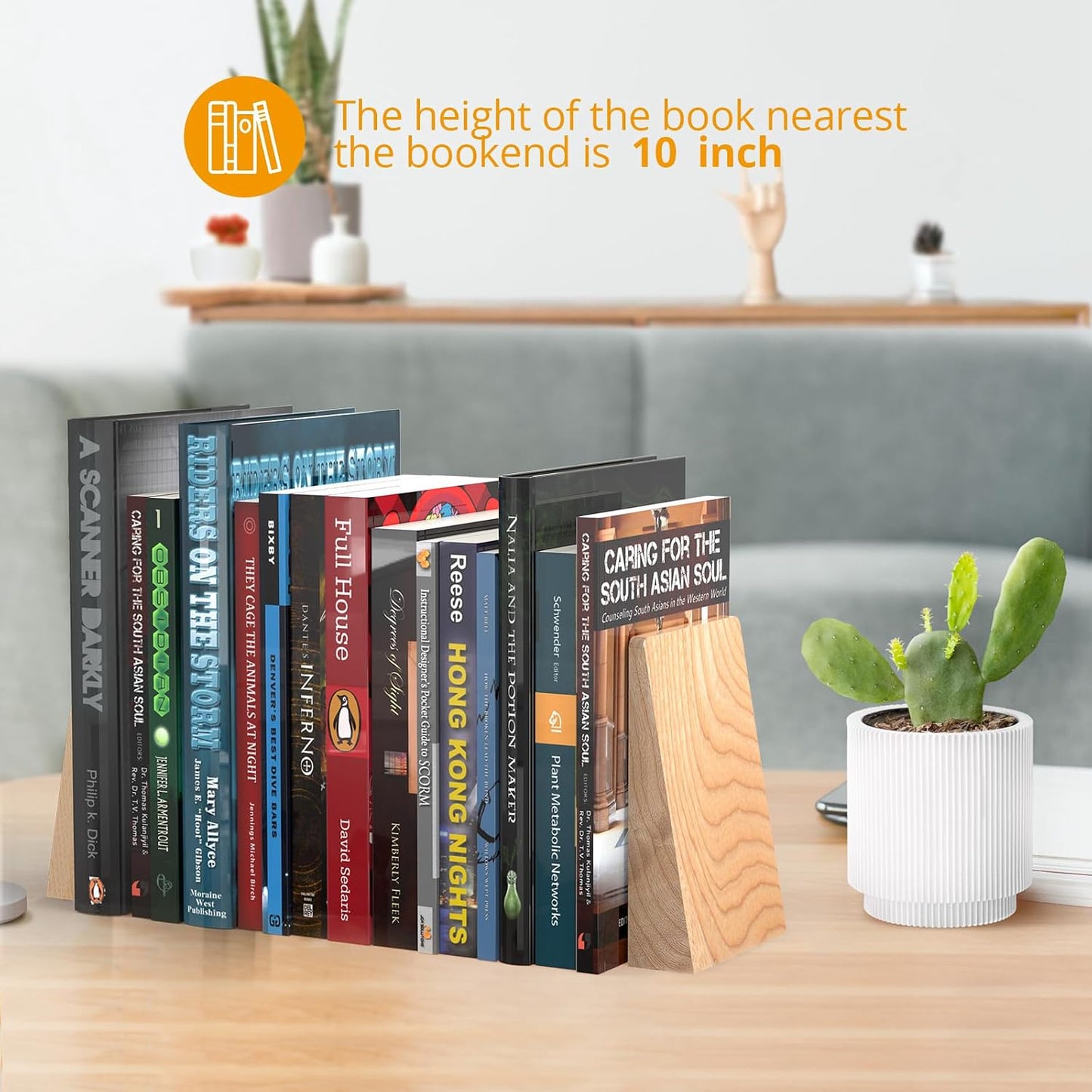 Ash Wood Book Ends Heavy Duty Handmade Book Ends / Ash Wood Small