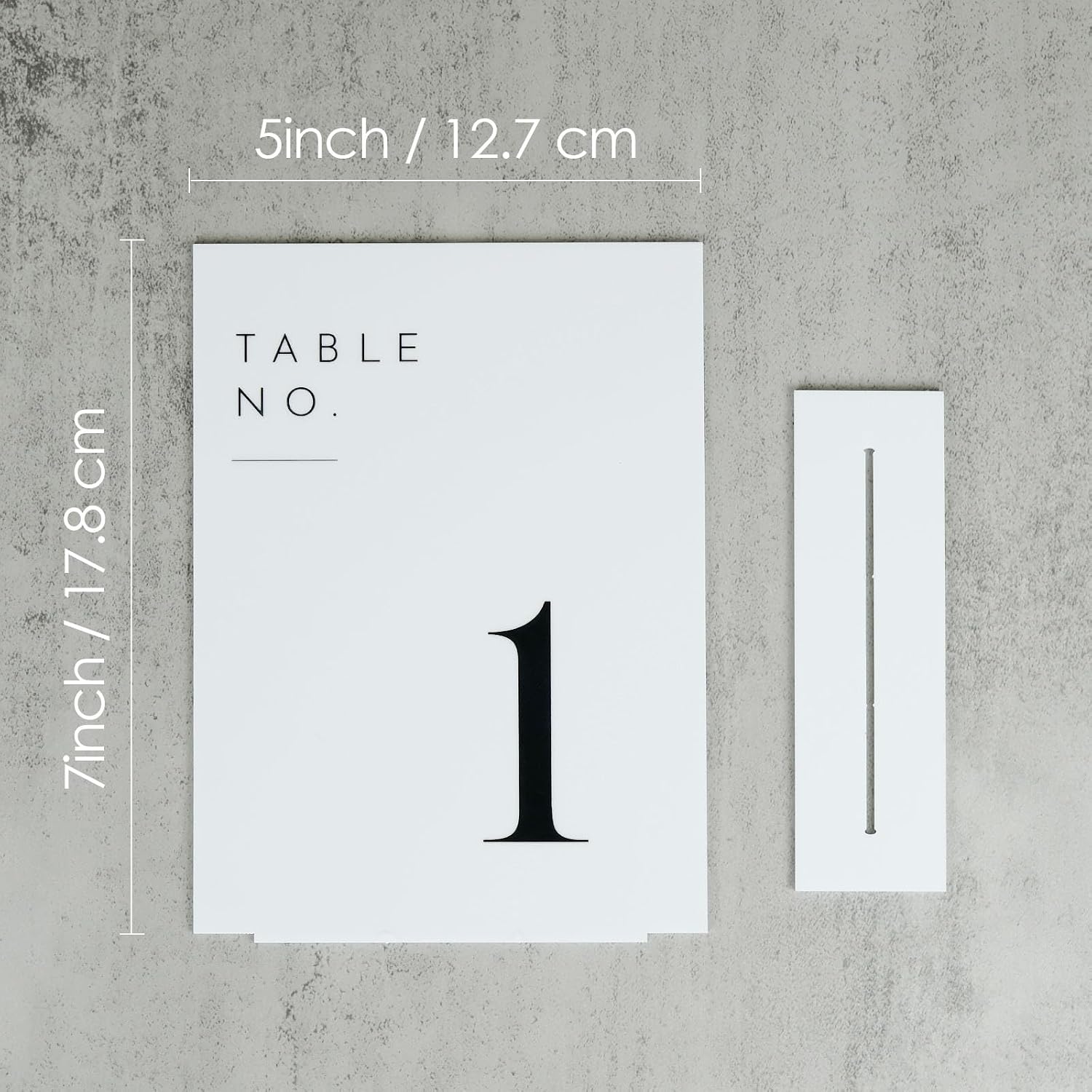White Wedding Table Numbers 1-25 with Stands, 5"x7" White Acrylic Table Numbers, Perfect for Wedding Reception, Party