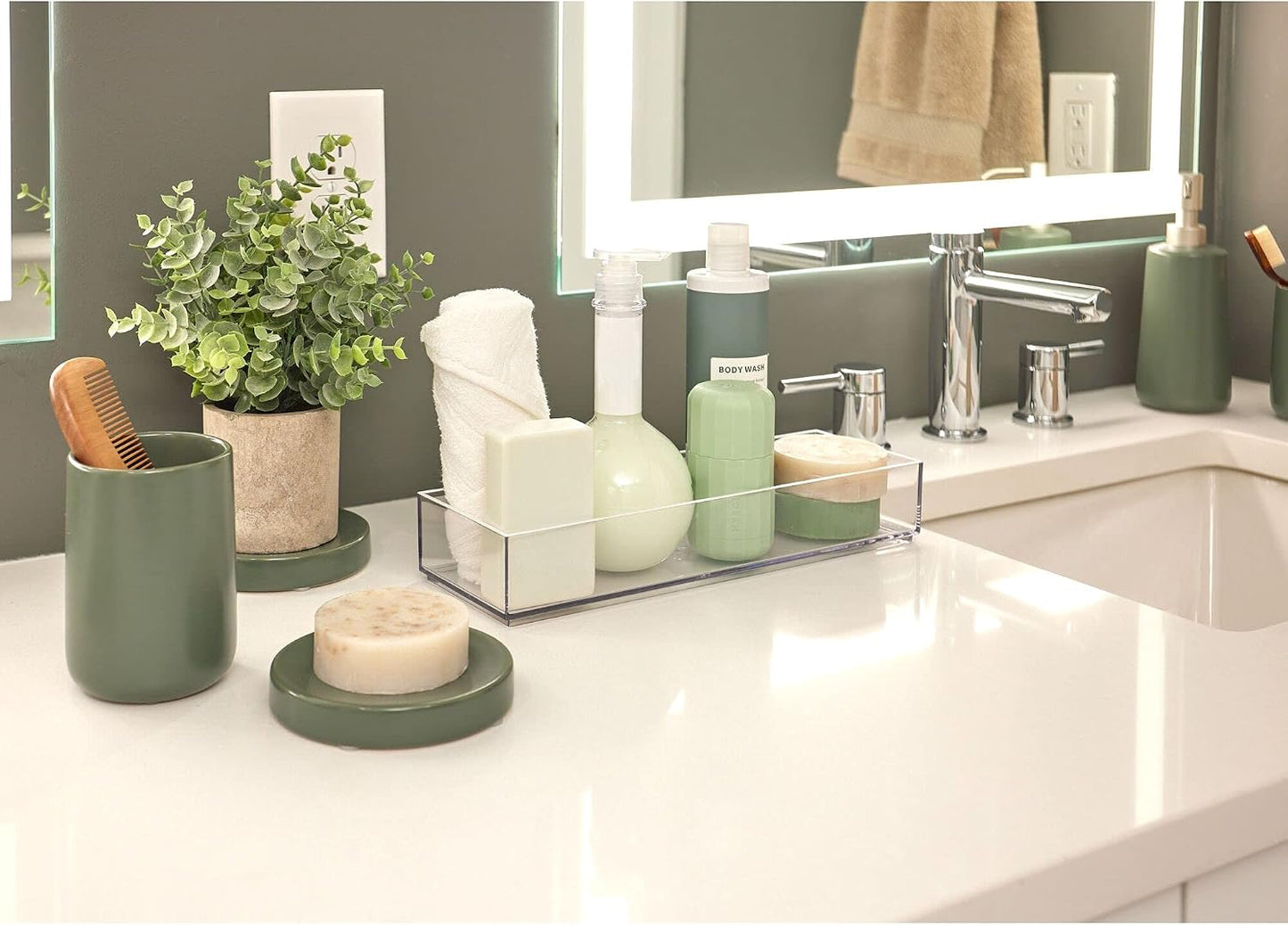 Ceramic Earth Collection Ceramic Bar / Moss / Soap Dish