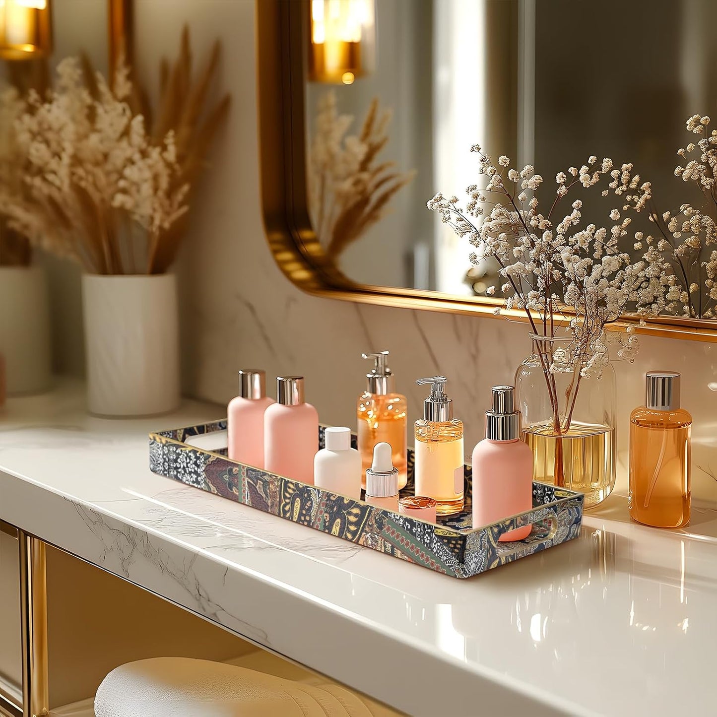 Decorative Trays / Plastic Vanity Tray / Bohemian-3