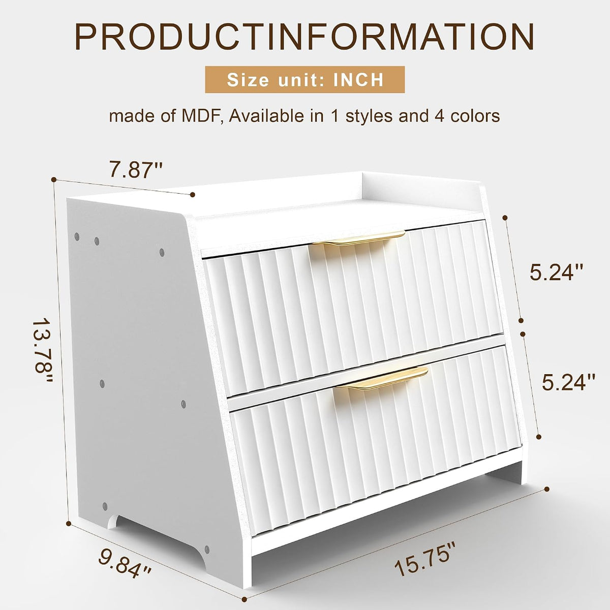 Large Bread Box, White, Double Layer Wooden | Top Shelf, Countertop Organizer Cabinet, For Bread & Coffee Station