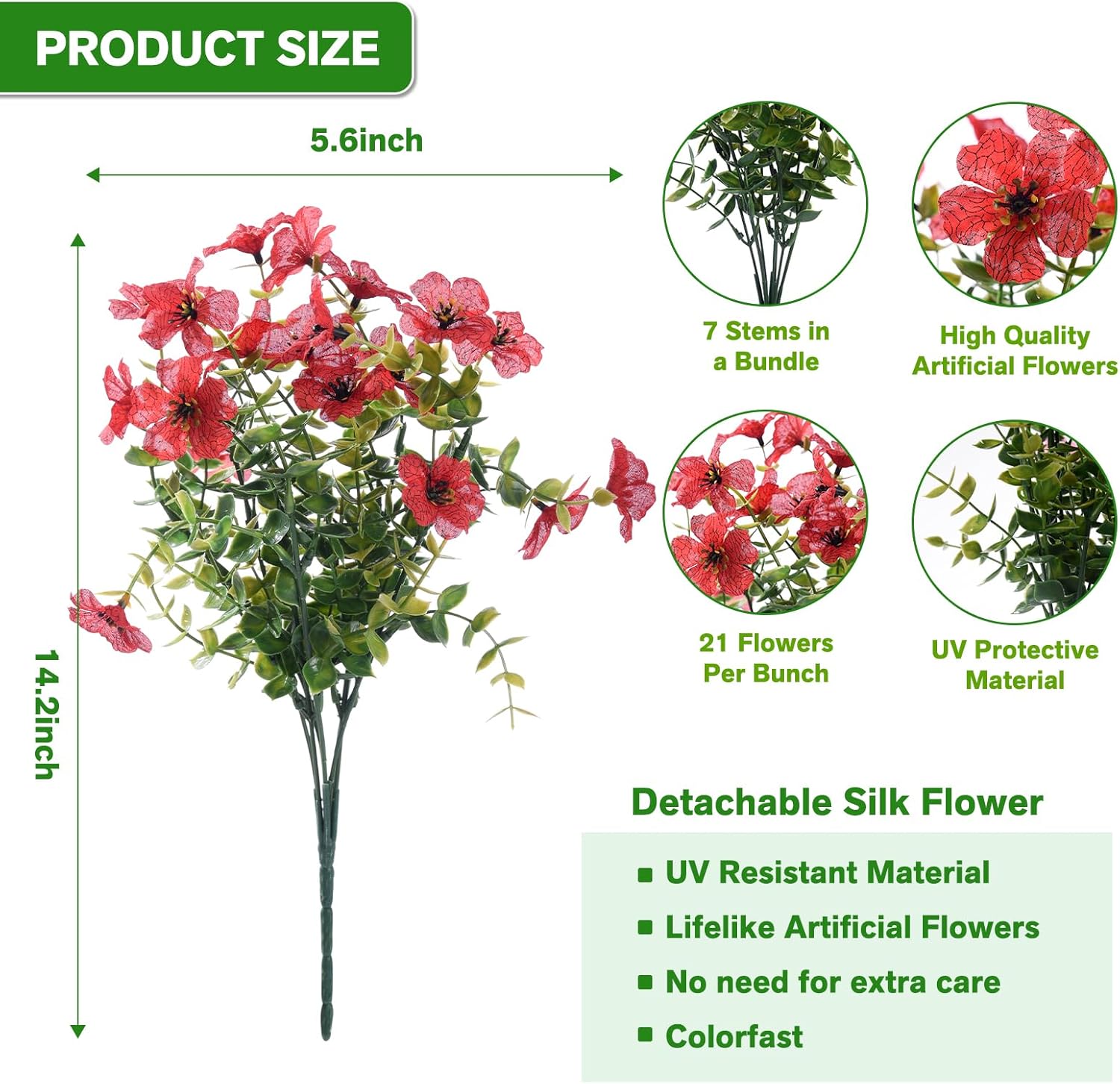 13 Bundles Silk Realistic UV Resistant Faux Flowers / Mixed2 / Artificial Flowers / Set of 13