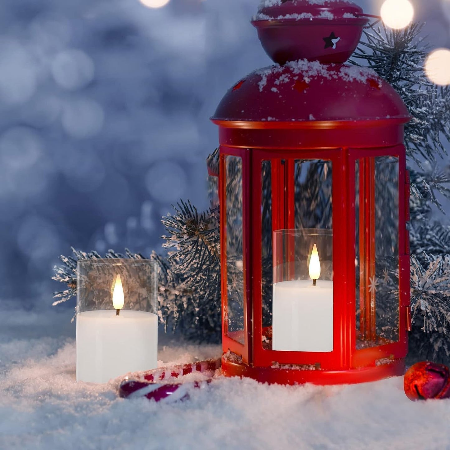 Glass Flameless Votive Candles with Remote, Battery Operated, 12Pack Clear | 2x3" Glass & Real Wax, 2/4/6/8H Timers, 2