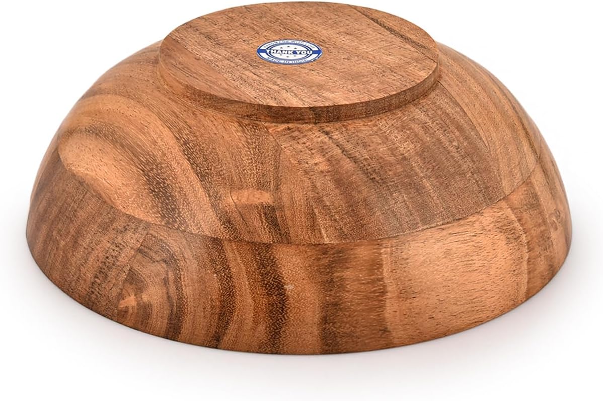 Decorative Wooden Bowl / Hand Carved Acacia Wood Bowl