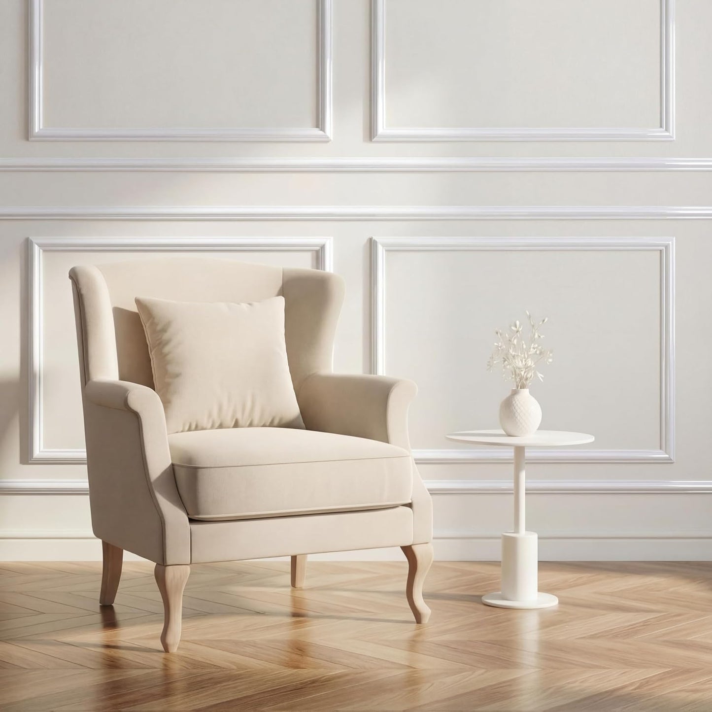 Peel and Stick Molding Chair Rail Panel Flexible Wall Decoration / 118 x 2.36 / Stylish / White