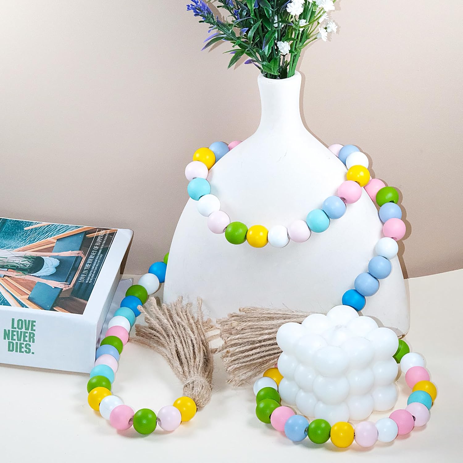 Wood Beads Garland / Gold