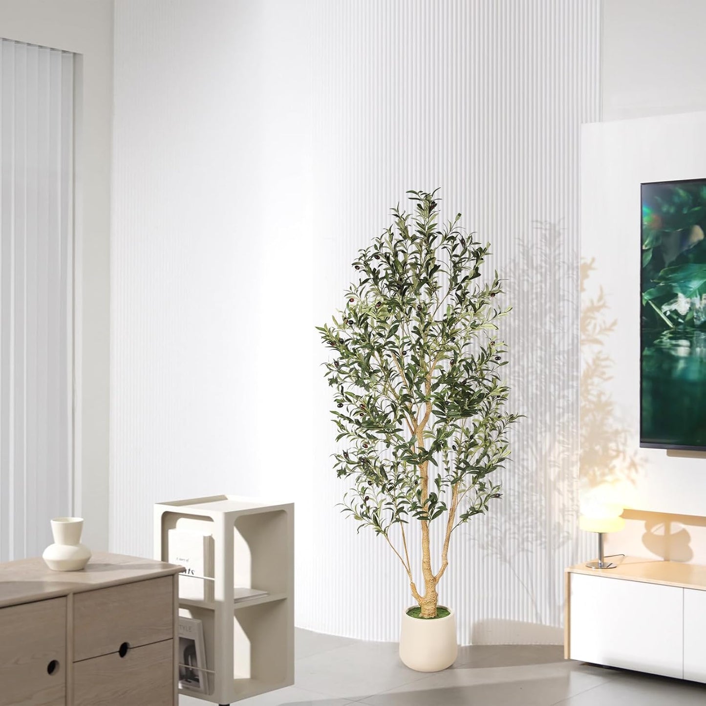 Planter Faux Olive Tree / 6ft / 6 Inch