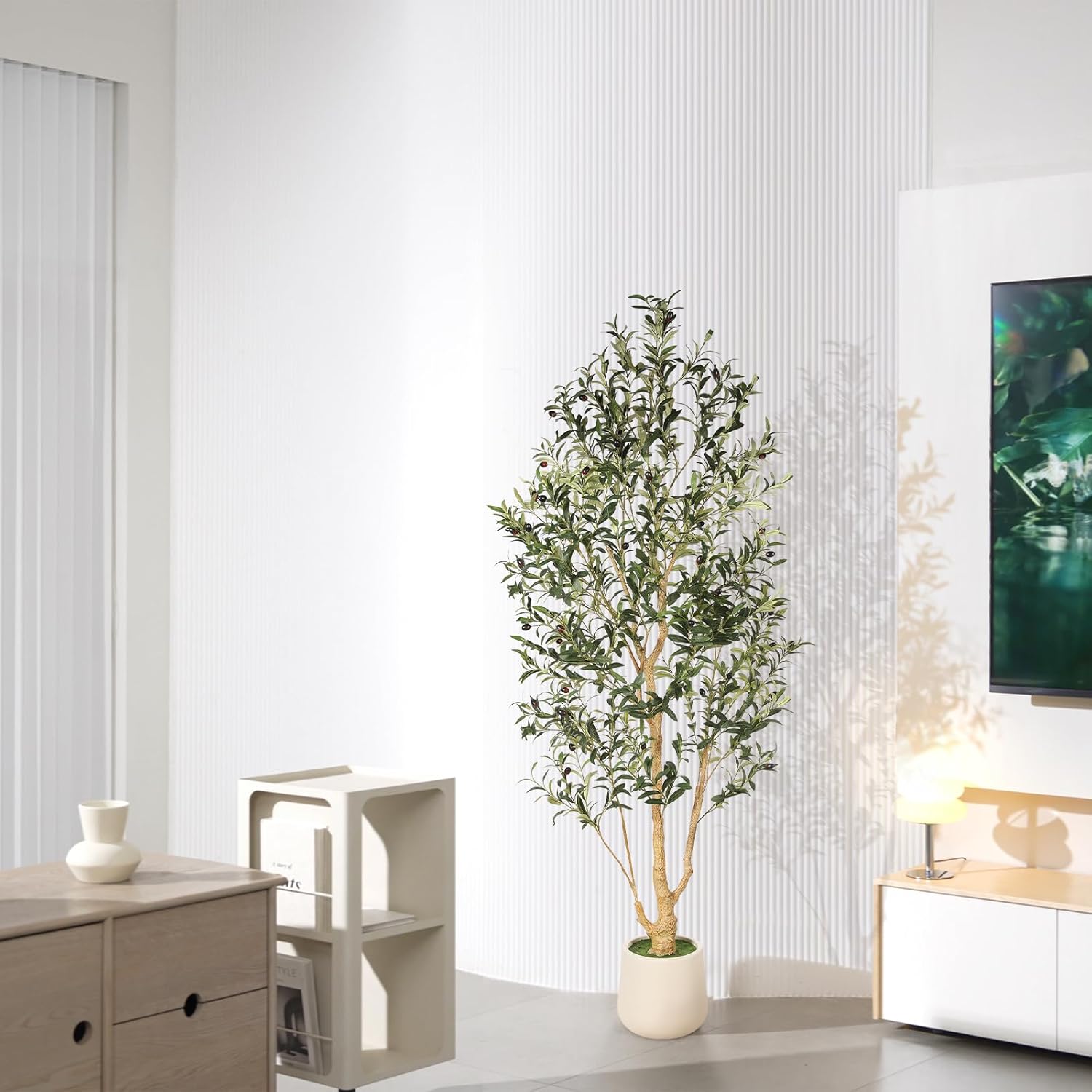 Planter Faux Olive Tree / 6ft / 6 Inch