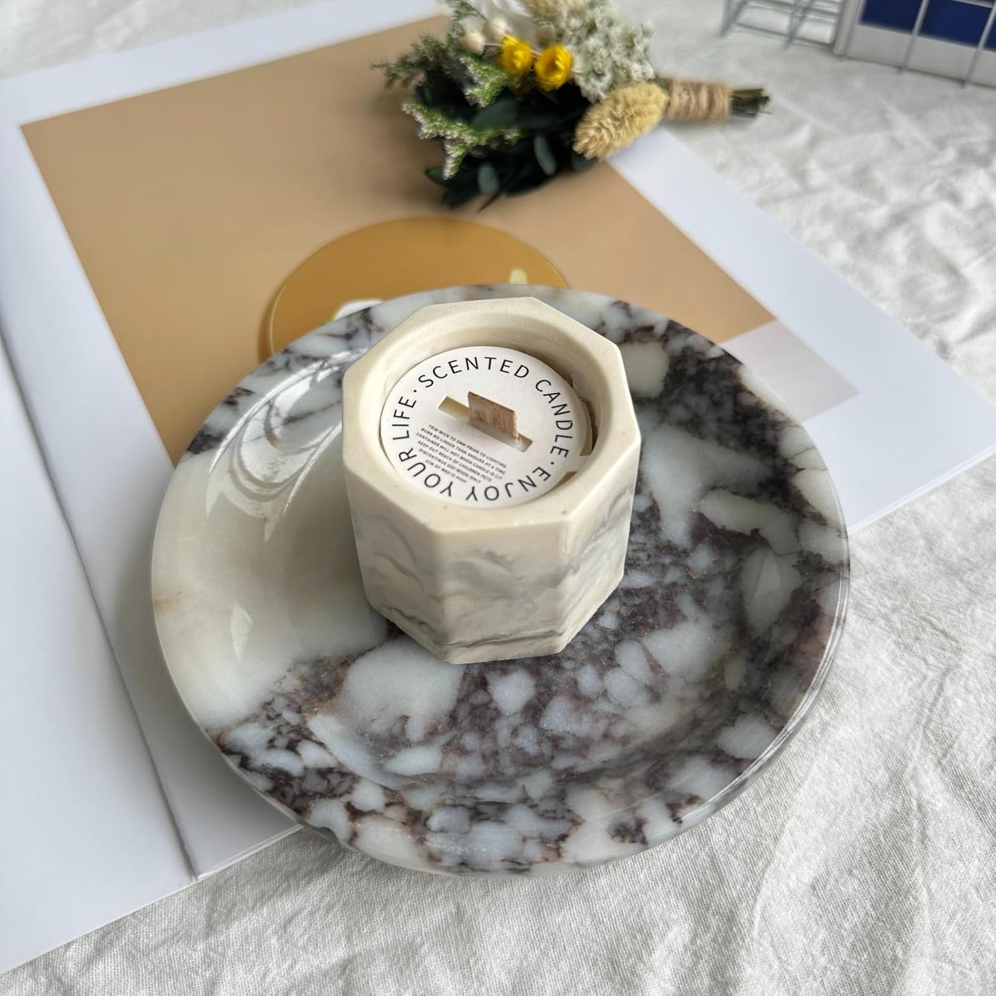 Marble Jewelry Tray / Calacatta / Natural