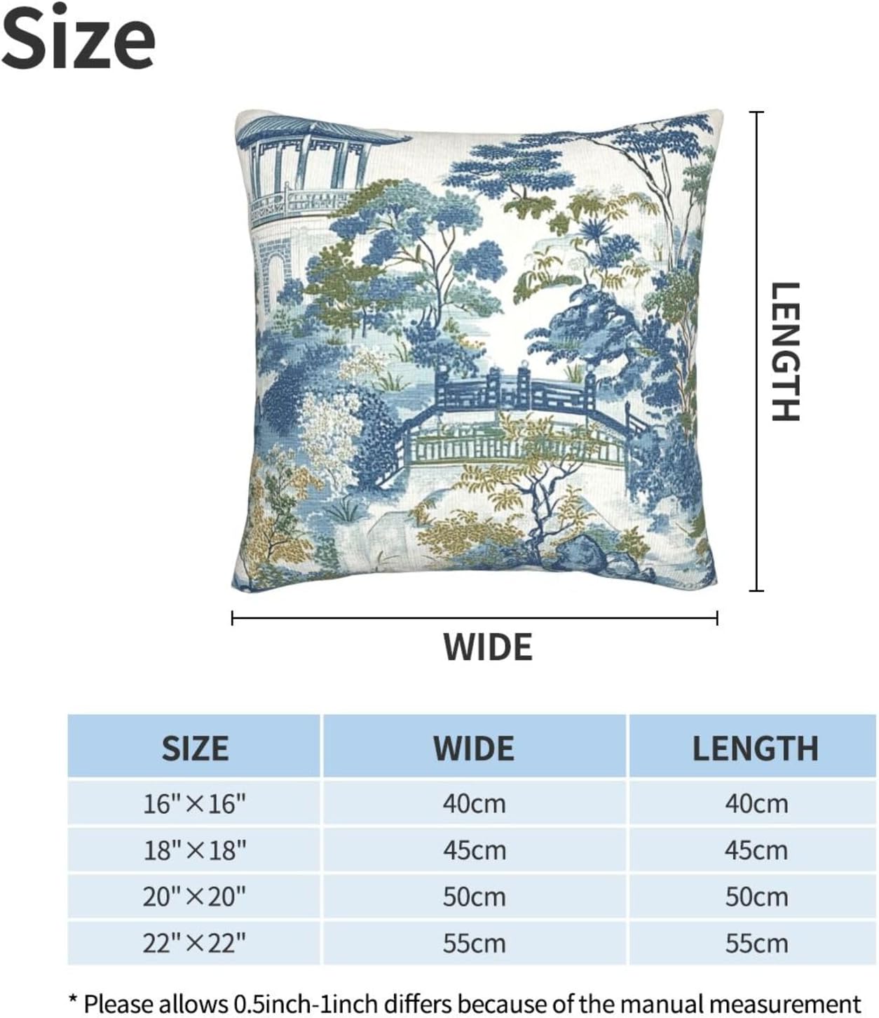 Throw Pillow Covers Pillow Cases Decoration Cushion Cover / Chinoiserie / 18 x 18 / Set of 2