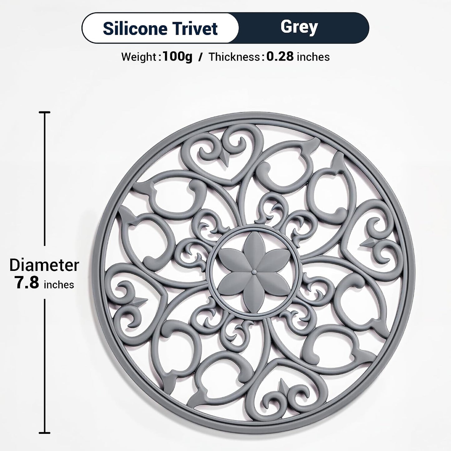 Heat Resistant Pots and Pans Holders / 02-grey / Set of 6