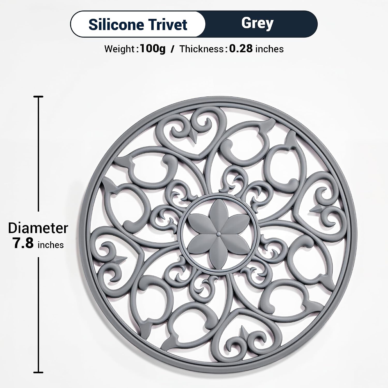 Heat Resistant Pots and Pans Holders / 02-grey / Set of 6