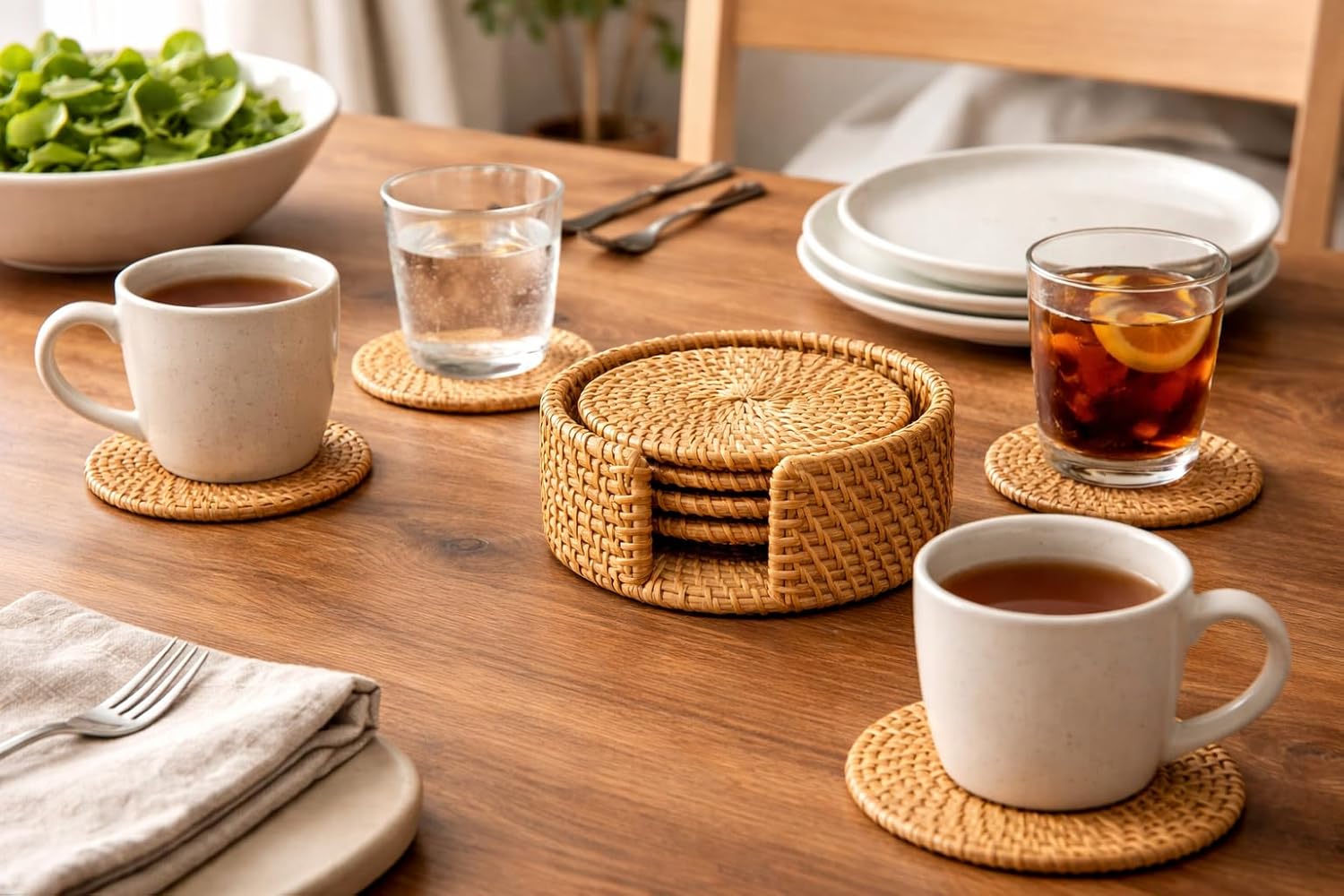 Holder / Boho Table Decor / Natural / Set of 6