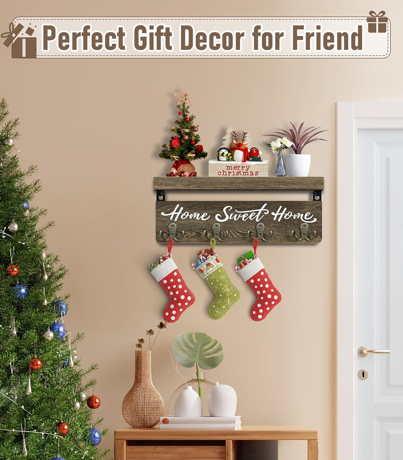 Wooden Key Rack / Brown