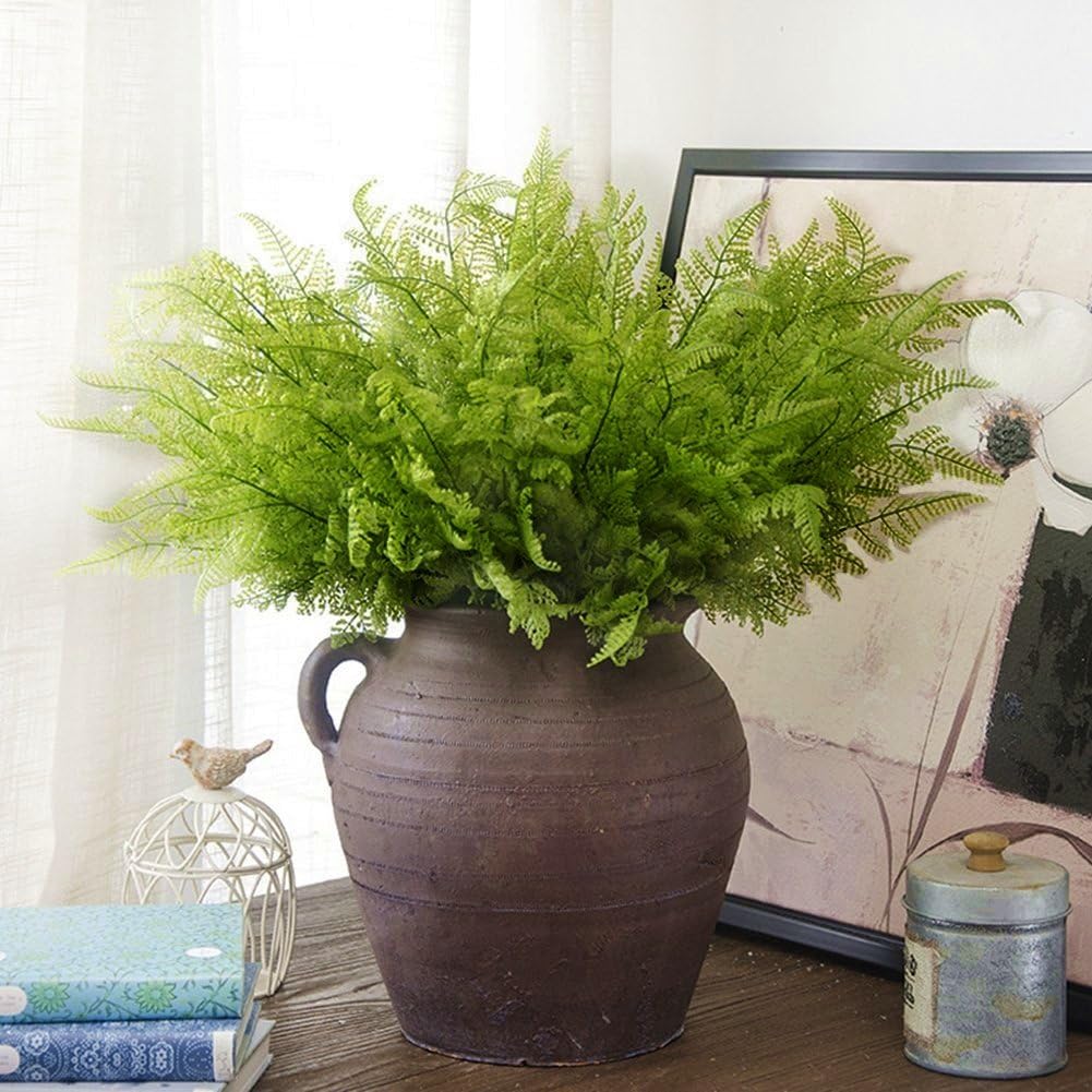 Plastic Persian Grass Fake Plants Wedding Indoor Outdoor Home Garden / Fern Leaves / Set of 2