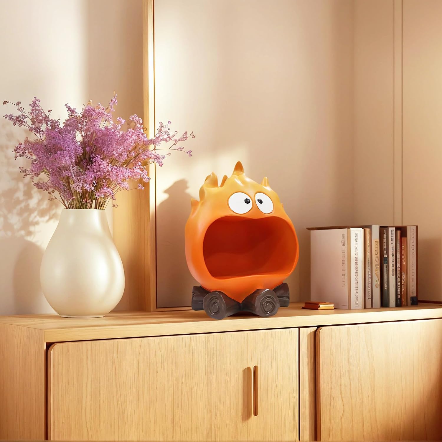 Funny Resin Flame Statue / Orange