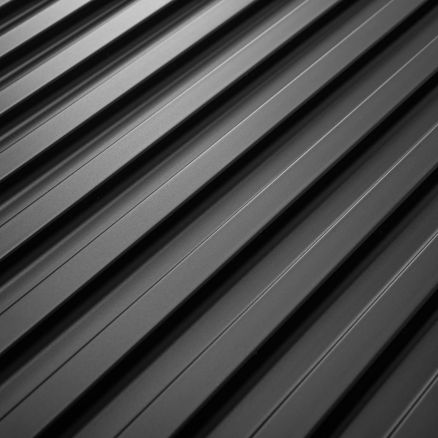 FT PVC Decorative Drop Ceiling Tiles / 24 x 48 / Oblong - Black / Set of 12