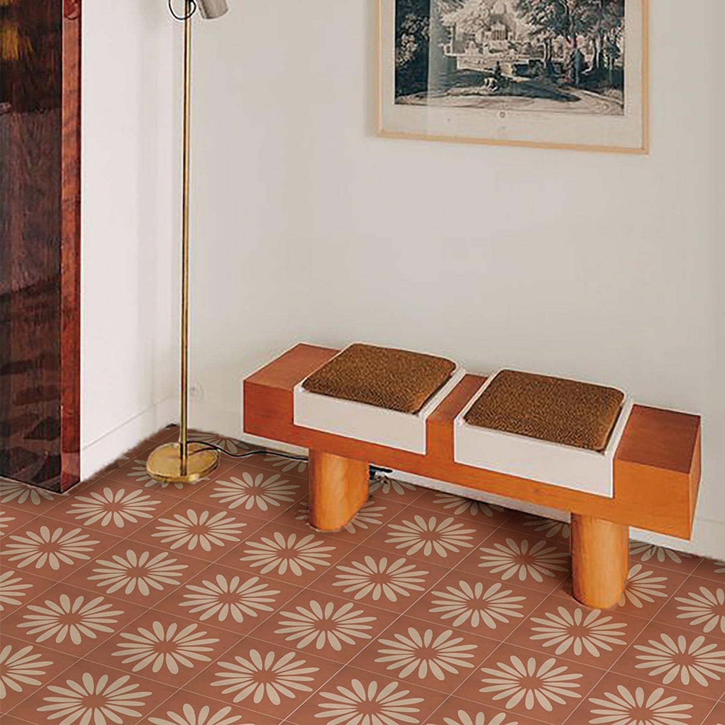 in- Bohemian Peel and Stick Tiles Floor Wall Sticker Self-Adhesive Tile / 7.87 x 7.87 / Set of 10