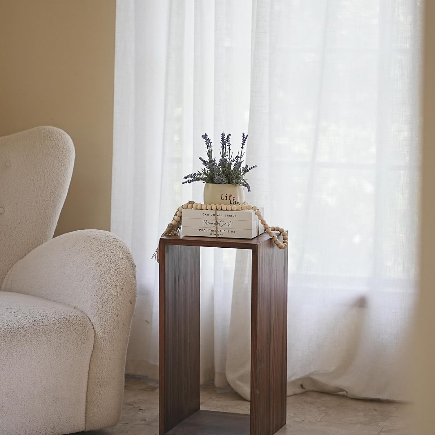 Wooden Faux Book for Decoration / I CAN DO ALL THINGS