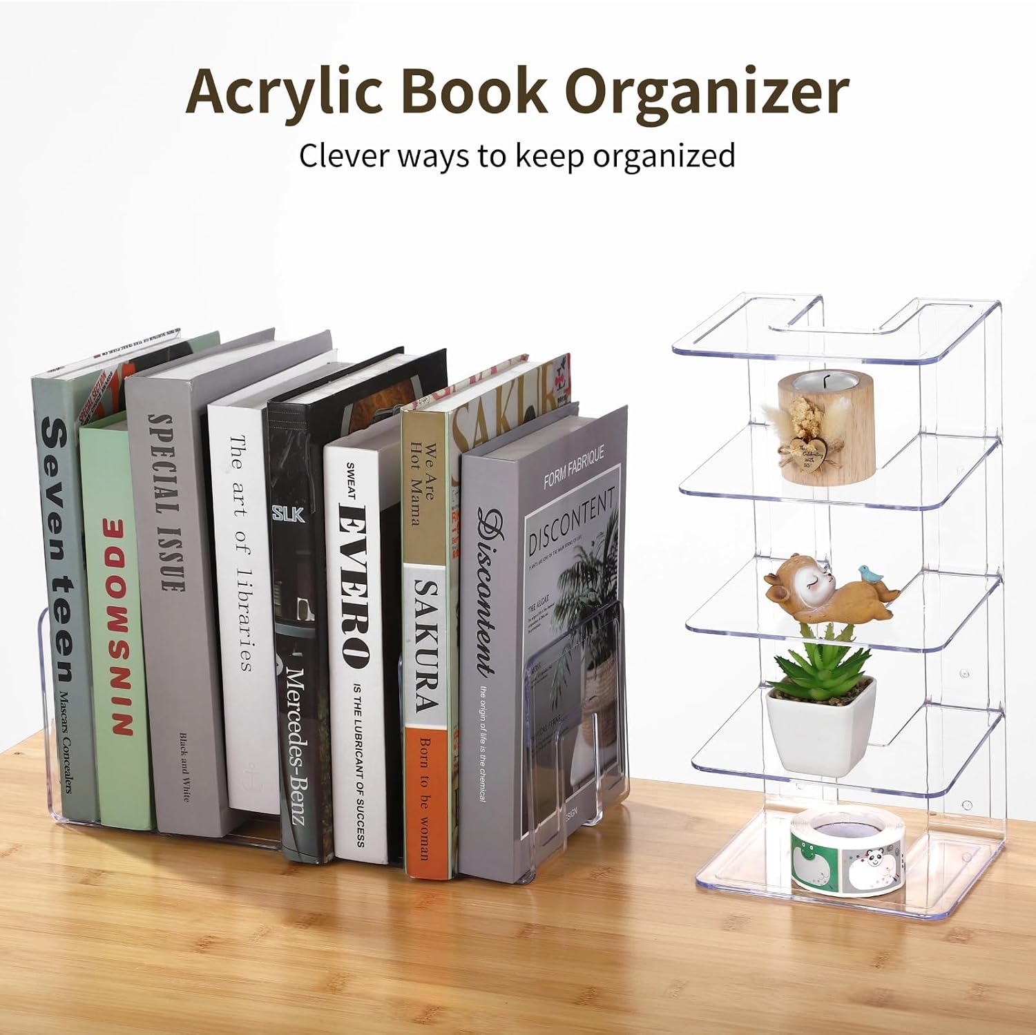 Acrylic Book Organizer / Clear / Set of 4