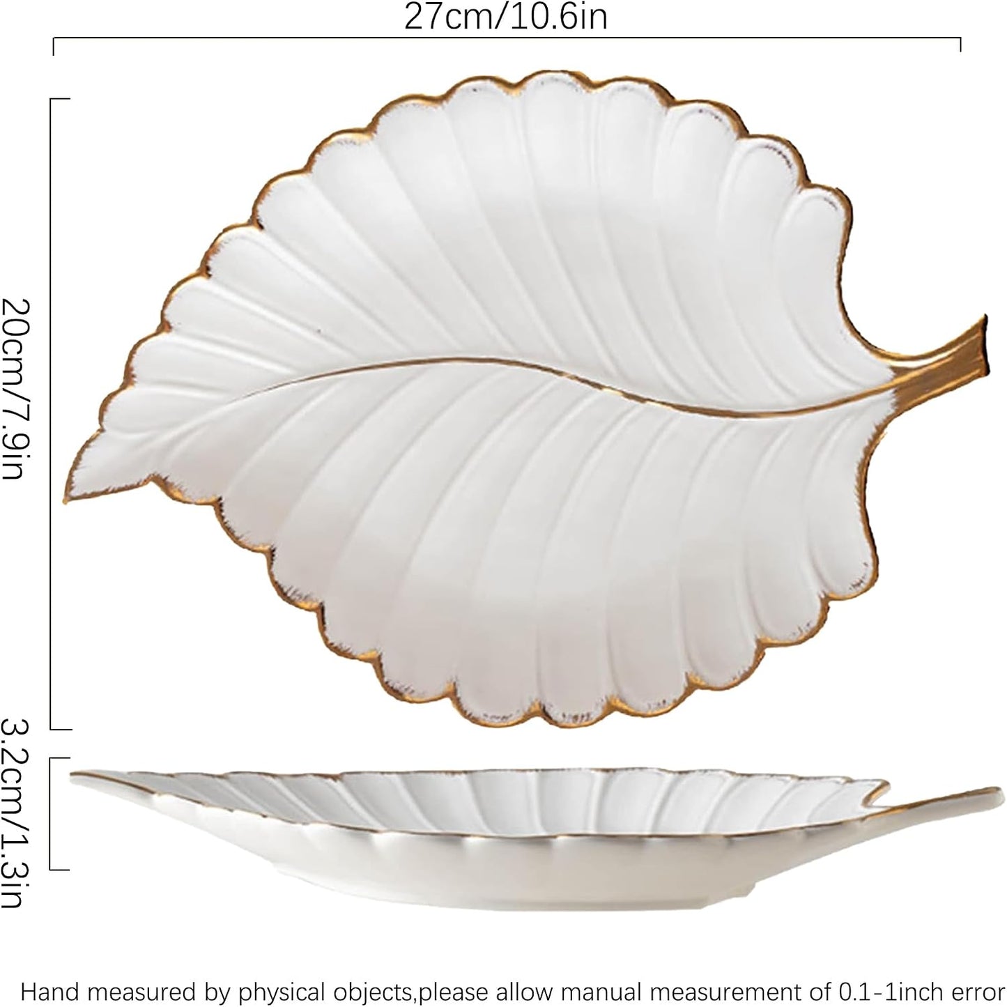 Jewelry Tray Ceramic Ring Holder Dish " White Key / #a White Ceramic Leaf Jewelry Tray / 10.6 x 7.9