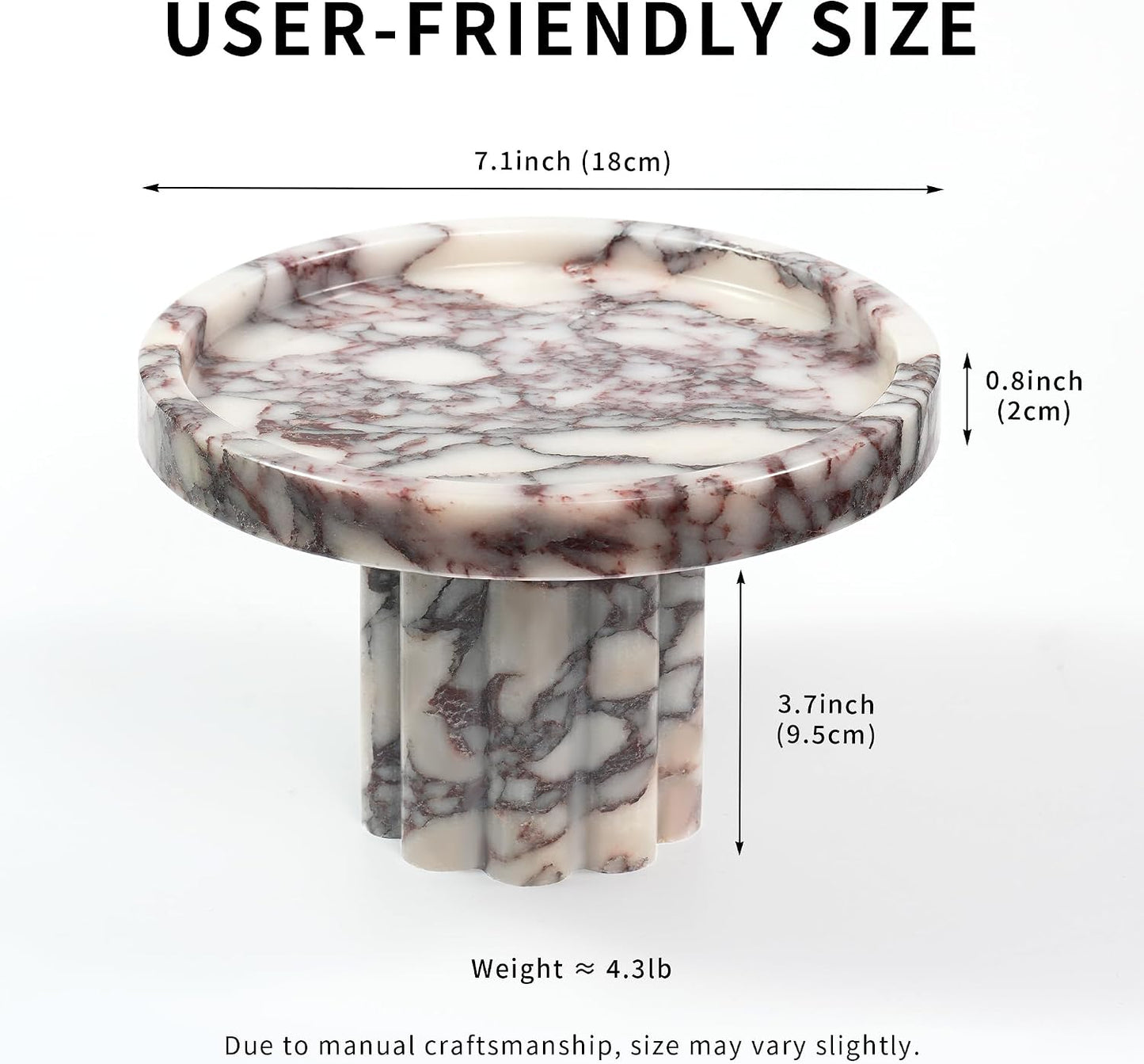 Marble Perfume Tray / 1leg-calacatta Viola