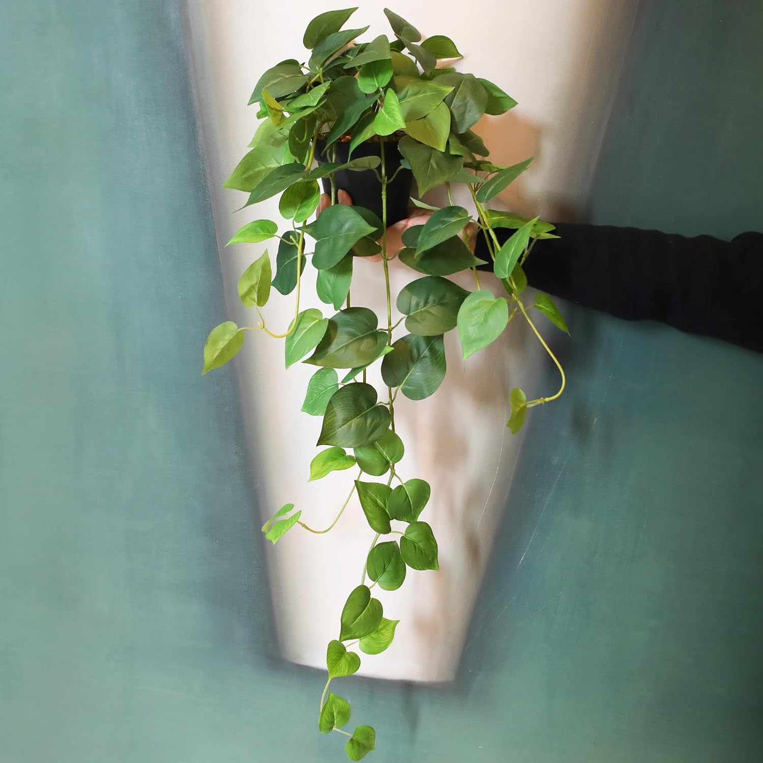 Fake Pothos Hanging Plants / Green Pothos / Set of 2