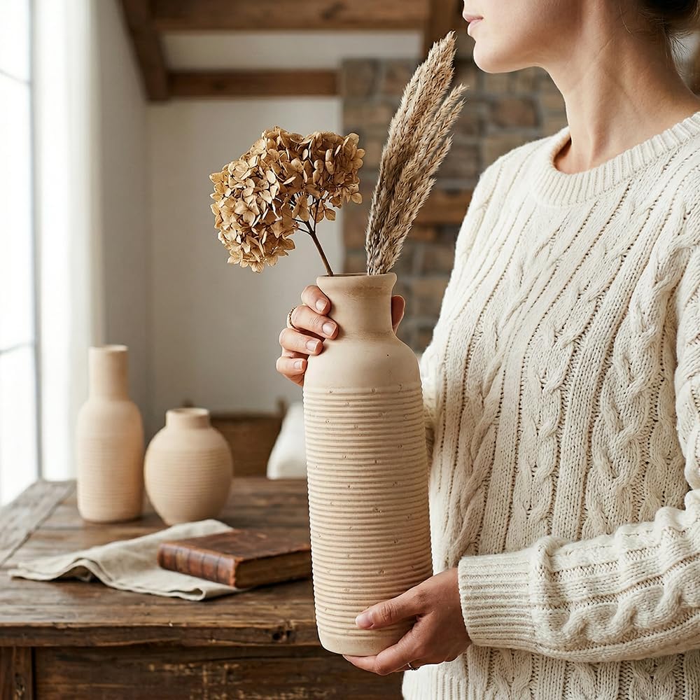 Rustic Farmhouse Vase / Retro1 / Set of 3