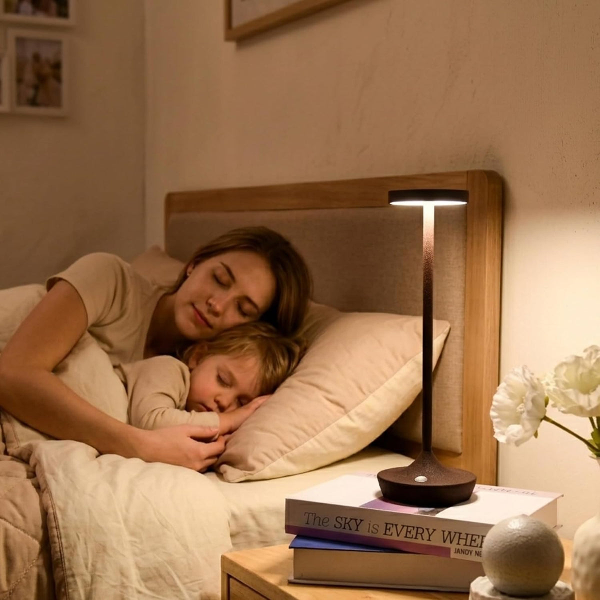 2 Pack Cordless Table Lamps, Rechargeable 6000mAh, 72H Runtime, Waterproof | Stepless Touch Dimming with 3 Color Modes