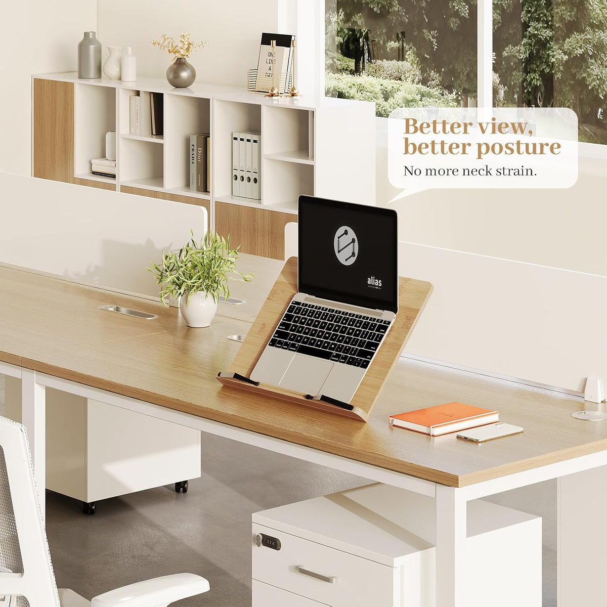 Book Stand, Large Book Holder for Reading Hands Free, Cookbook Stand | Perfect for recipe book, document, textbook