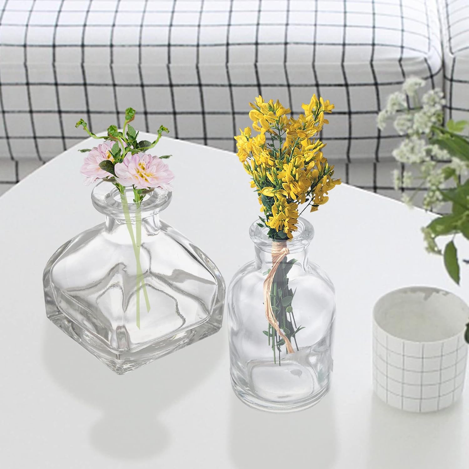 Glass Bud Vases / Clear / Set of 10