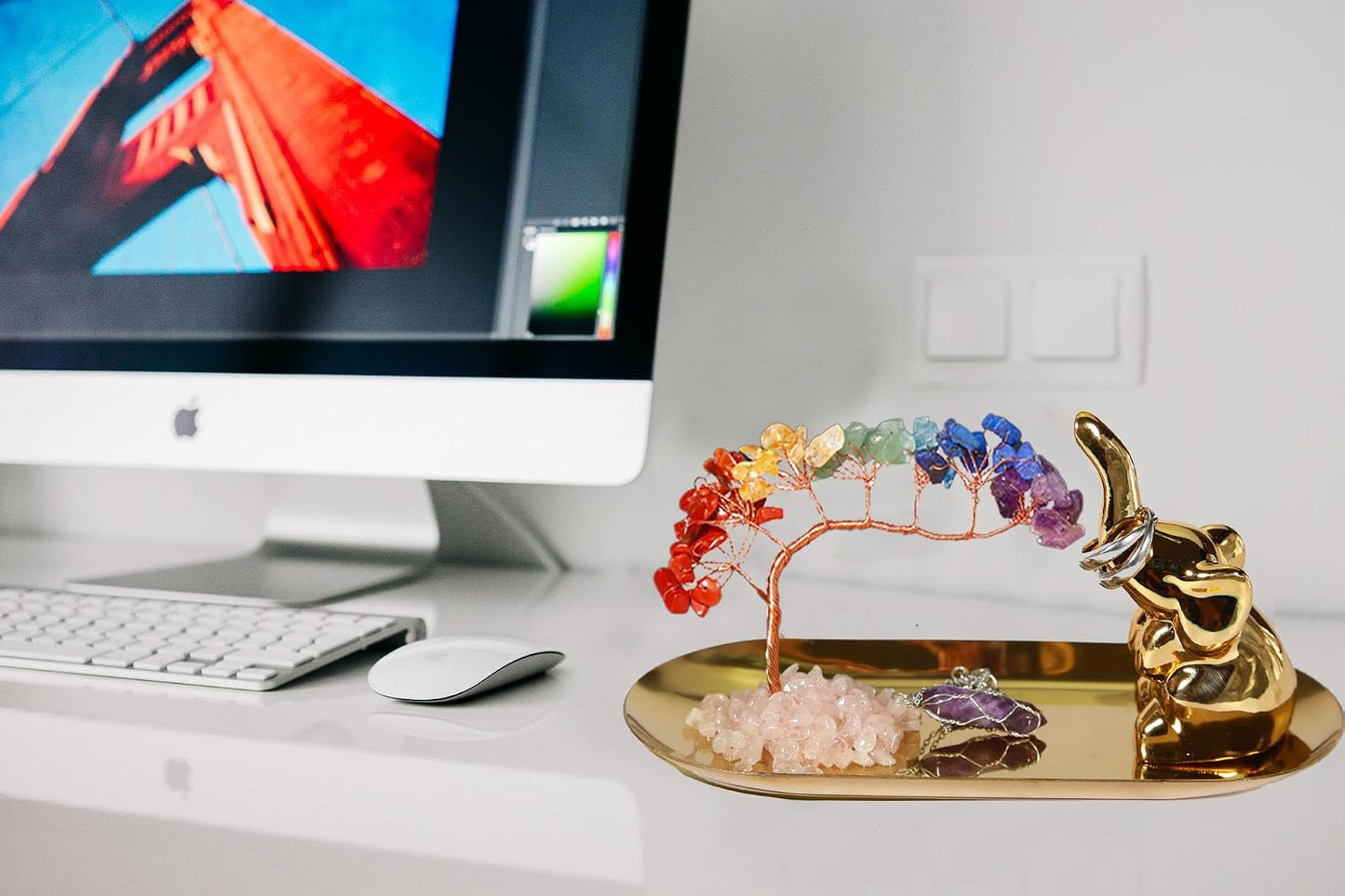 Ring Holder for Jewelry / Gold Elephant