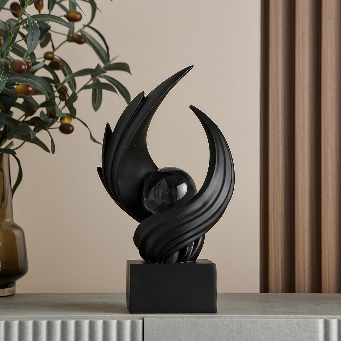 Resin Gold Decorative Statue / Black