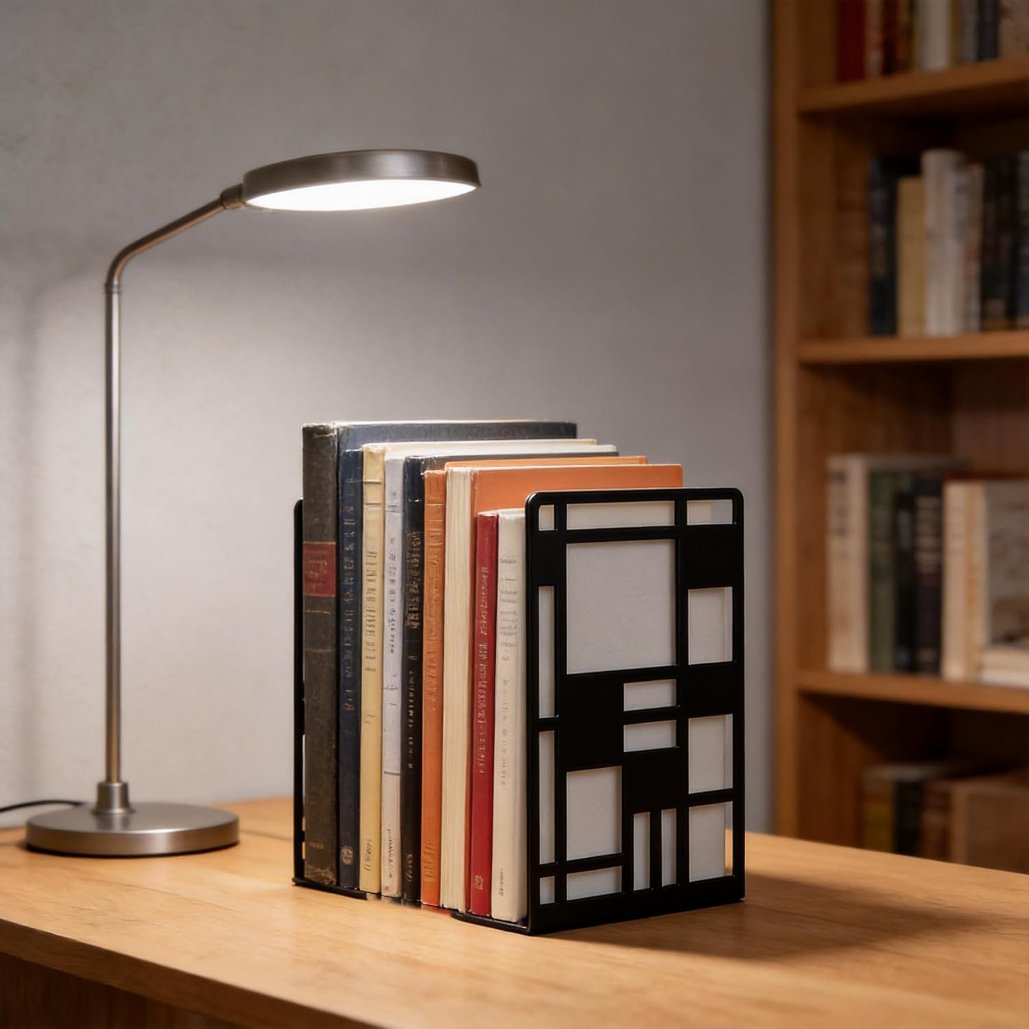 Metal Bookends / 1 Pair / Black