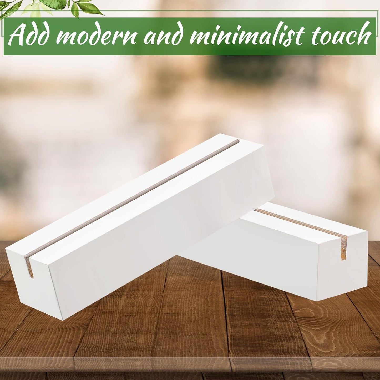 Wood Place Card Holders Wooden Table Number Holder Stands Name / White / 4.61 x 1.1 x 1 / Set of 12
