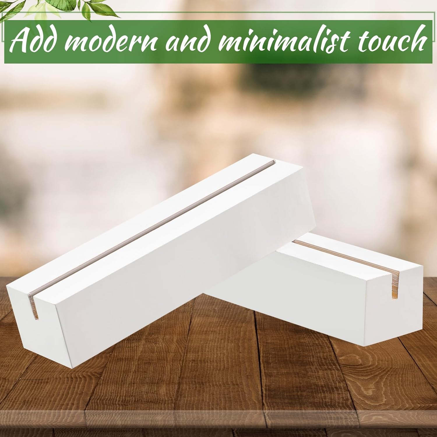 Wood Place Card Holders Wooden Table Number Holder Stands Name / White / 4.61 x 1.1 x 1 / Set of 12