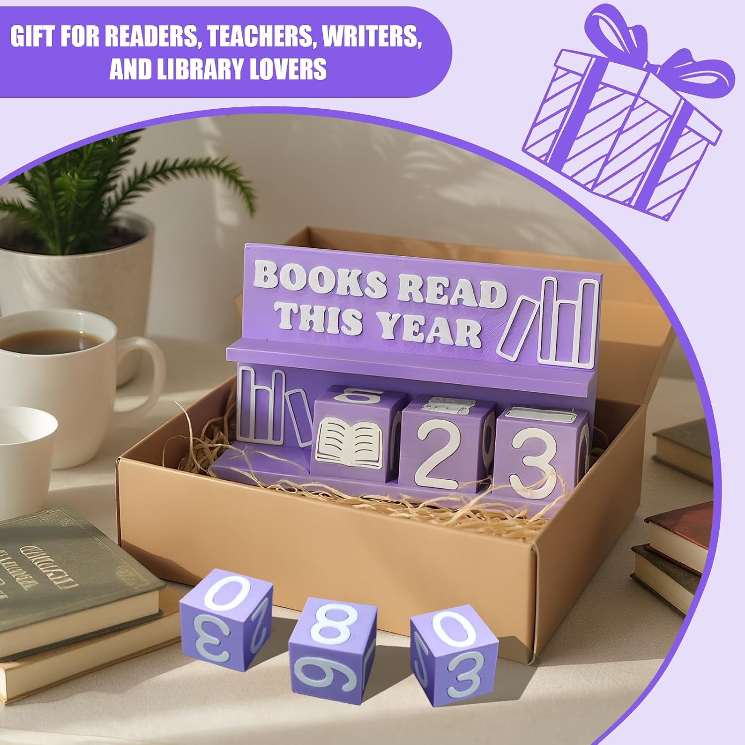 Books Read This Year Counter / Purple