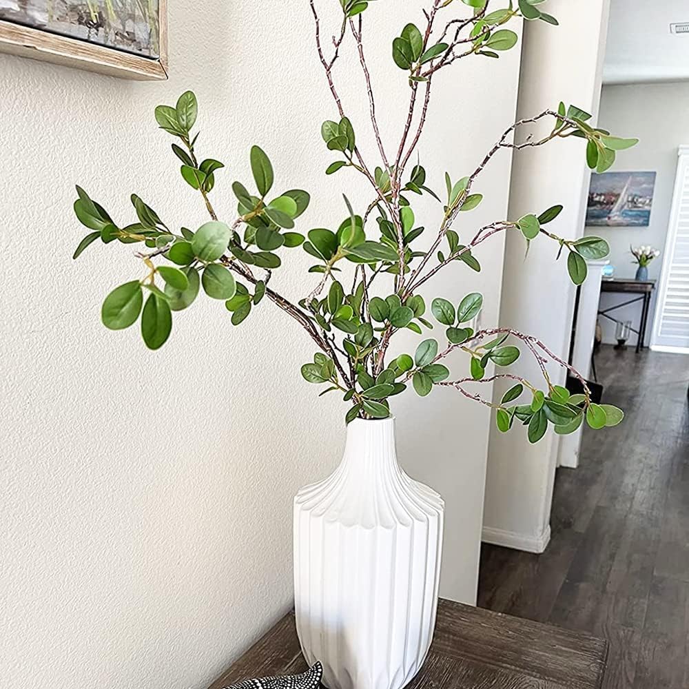 Artificial Branches Plants Greenery Stems Faux Branches for Vase Plant Artificial / Green / Set of 6