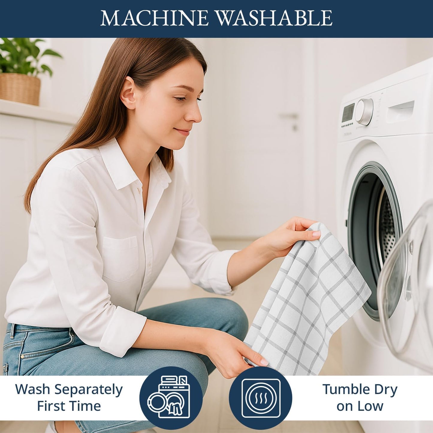 LANE LINEN Kitchen Towels & Dishcloths Set of 12-100% Cotton, Quick-Drying 18” x 28” Absorbent Dish & Tea Towels, Soft