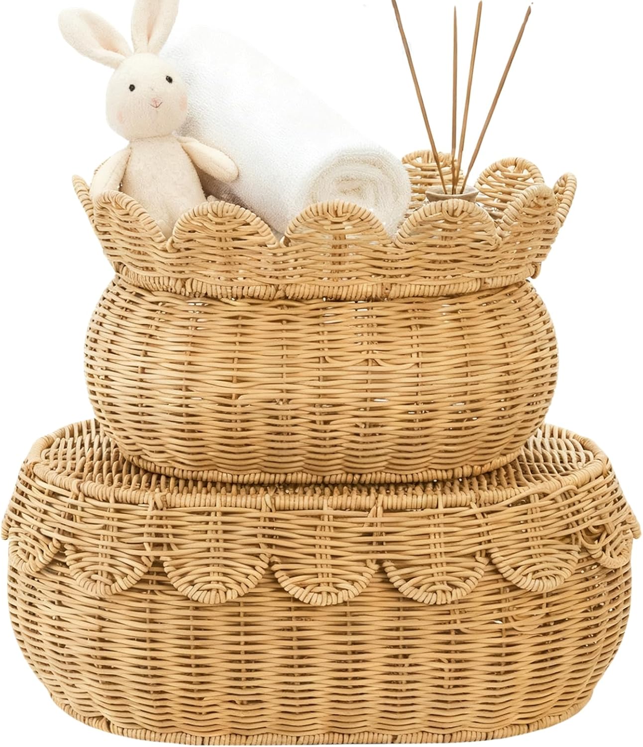 Wicker Storage Baskets / Set of 2