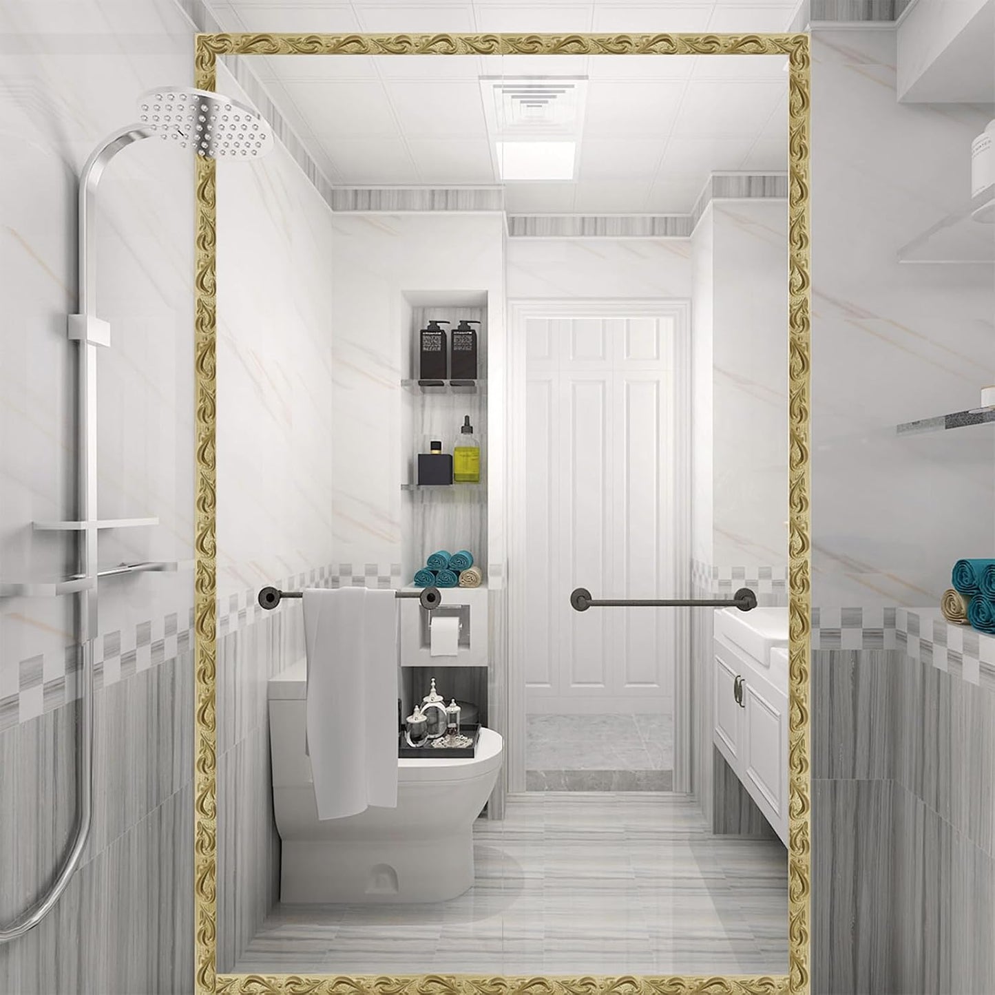 X Self Adhesive Peel and Stick Molding Ceiling Molding / Champagne Gold / 0.8 Inch